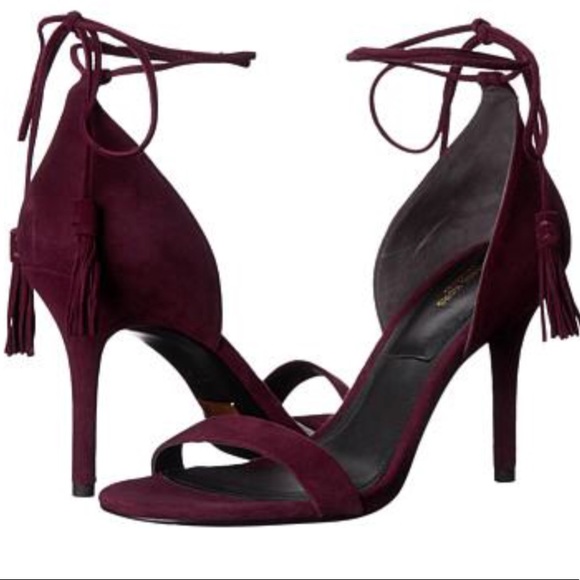 Michael kors rosemary burgundy laceup suede sandal - Picture 2 of 5